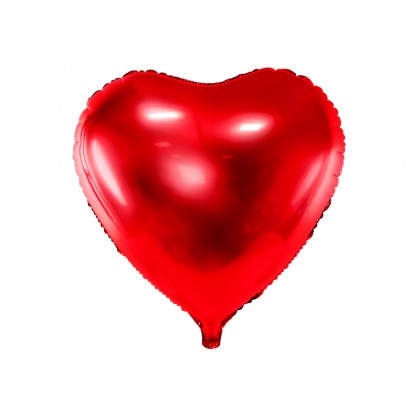 Folinis balionas "Širdelė" 61 cm raudona